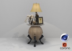C4Donly.com - Office Station 3D Model - Cinema 4D & V-Ray