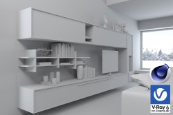 C4Donly.com - Living Room 3D Model - Cinema 4D & V-Ray